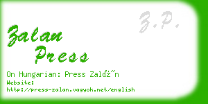 zalan press business card